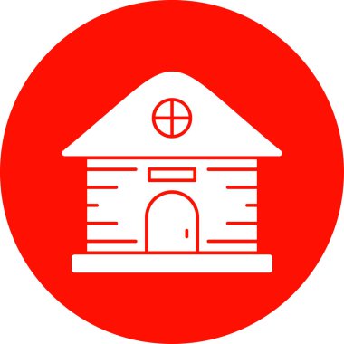 Ev. Web simgesi vektör illüstrasyonu