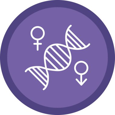 Kromozom web simgesi, vektör illüstrasyonu 