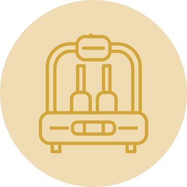 bagaj basit simgesi, vektör illüstrasyonu