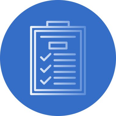 Kontrol listesi simgesinin vektör illüstrasyonu 