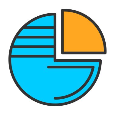 Pasta grafiği simgesinin vektör çizimi 