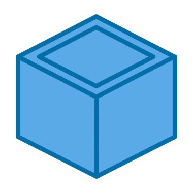 Küp simgesi, vektör illüstrasyon tasarımı