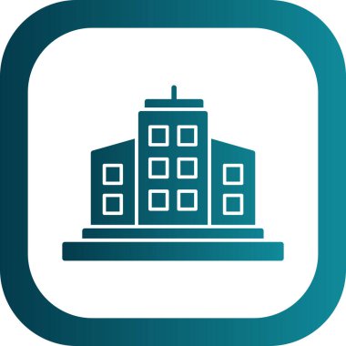 bina simgesi, basit vektör illüstrasyonu