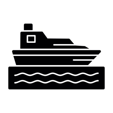 tekne ikonu vektör illüstrasyonu