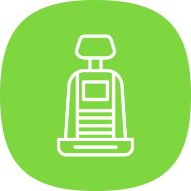 araba koltuğu simgesi, vektör illüstrasyonu basit tasarım