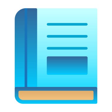 Kitap satırı simgesi, vektör çizim 