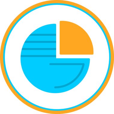 Pasta grafiği simgesinin vektör çizimi 