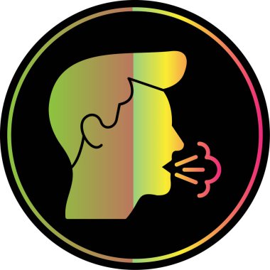 Bir sigara ile bir adamın kafasının vektör çizimi