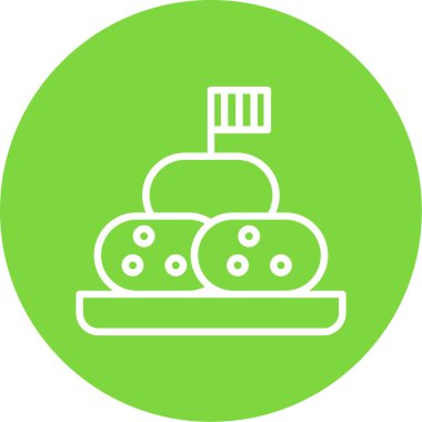 Kek. Web simgesi basit illüstrasyon