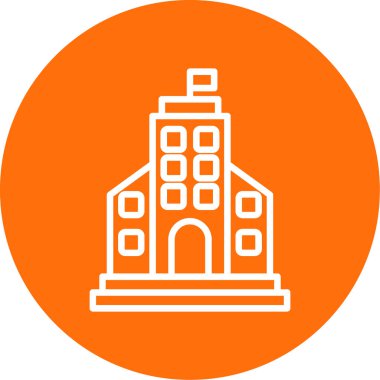 bina simgesi, basit vektör illüstrasyonu