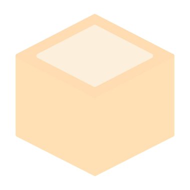 Küp simgesi, vektör illüstrasyon tasarımı