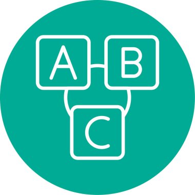 abc vektör çizgisi simgesi