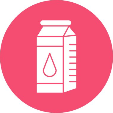 Süt kutusu simgesinin vektör illüstrasyonu 