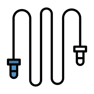 İp atlama ikonu. İzole vektör illüstrasyonu