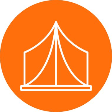 çadır simgesi, vektör çizimi 