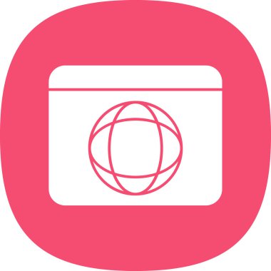 Web tarayıcı simgesi, vektör illüstrasyonu basit tasarım