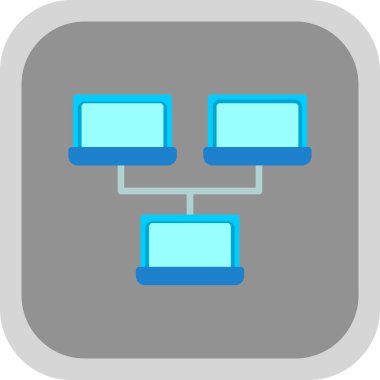 Yerel ağ simgesi, vektör illüstrasyonu basit tasarım