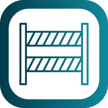 bariyer simgesi basit illüstrasyon