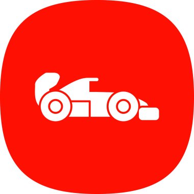 Yarış arabası web simgesi, basit vektör illüstrasyonu