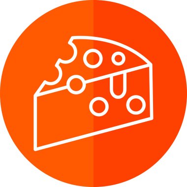 Peynir simgesi, vektör illüstrasyonu basit tasarım