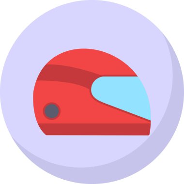 Kask simgesi basit tasarım illüstrasyonu 