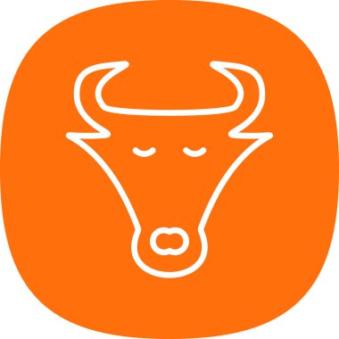 Boğa ikonu vektör illüstrasyonu