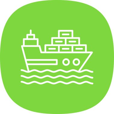 Gemi simgesi vektör illüstrasyonu 