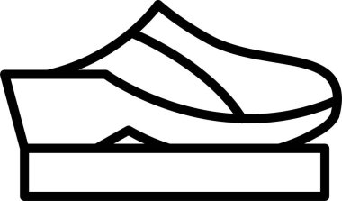 Ayakkabı ayakkabı giyimi simgesi ana hatlarıyla