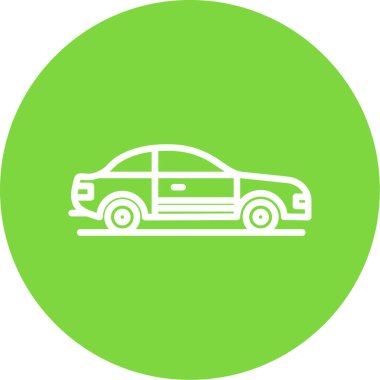 Otomobil otomobil web simgesi basit illüstrasyon