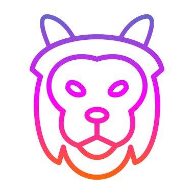 Aslan etobur simgesi, basit vektör illüstrasyonu 