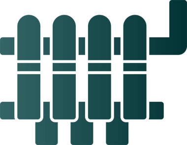 radyatör ağ simgesi, vektör illüstrasyonu