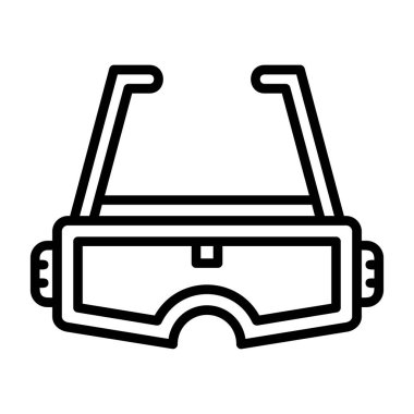 Artırılmış Gerçeklik Gözlüğü simgesinin vektör çizimi