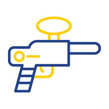 Paintball tabancası simgesi, vektör illüstrasyonu 