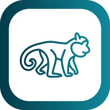 Maymun. Web simgesi basit illüstrasyon