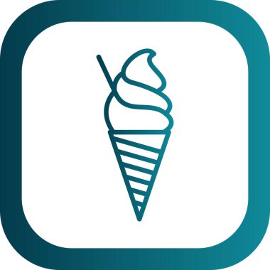 dondurma simgesi, vektör illüstrasyonu 