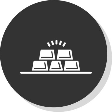 altın çubuk simgesi, vektör illüstrasyonu basit tasarım