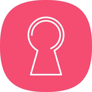 Anahtar deliği web simgesi vektör çizimi          