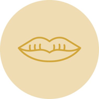 Dudaklar. Web simgesi basit illüstrasyon 