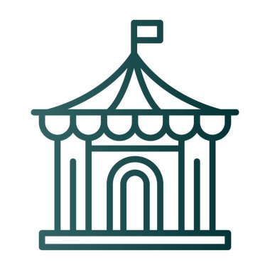 Sirk çizgisi vektör simgesi