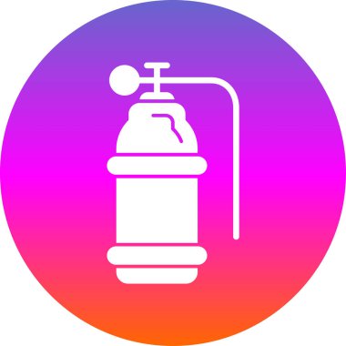 Oksijen tankı simgesi tasarımı çizimi