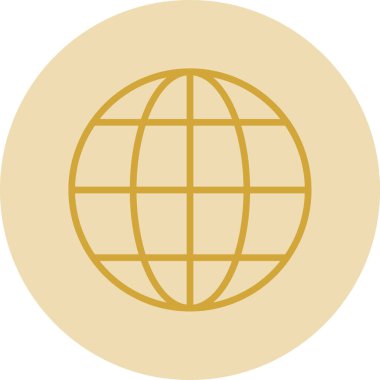 Küre. Web simgesi basit illüstrasyon