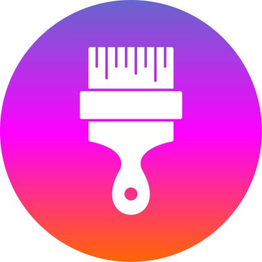 fırça web simgesi basit illüstrasyon