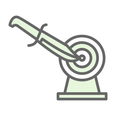 Bıçak fırlatma simgesi, vektör çizimi   