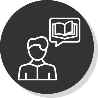 Kitap simgesinin vektör illüstrasyonu