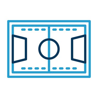 futbol alanı çizgi gradyan simgesi