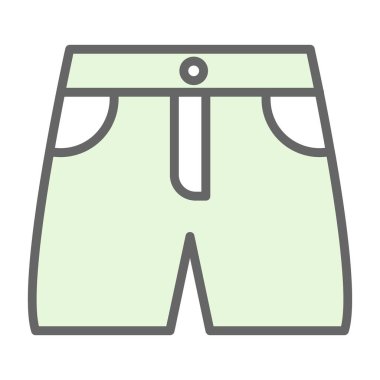 Yeşil Şort simgesi, vektör illüstrasyonu basit tasarım