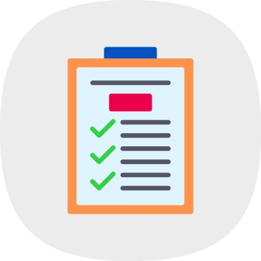 Kontrol listesi simgesinin vektör illüstrasyonu 