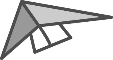 Kağıt Uçak simgesi, vektör çizim