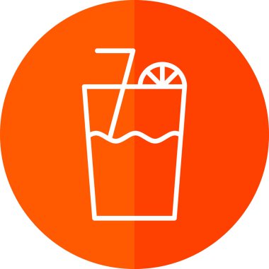 Kokteyl. Web simgesi basit illüstrasyon