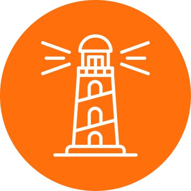 deniz feneri web simgesi, vektör illüstrasyonu 